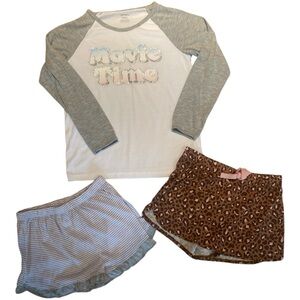 Kids Pajamas Set - Gray and Brown-size 8